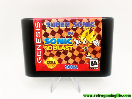 Super Sonic in Sonic 3D Blast Sega Genesis Repro Cart