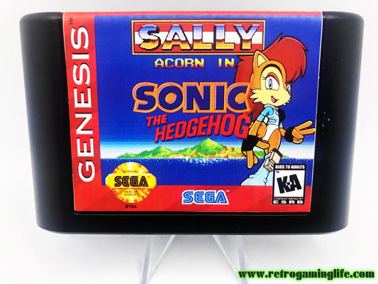 Sally Acorn in Sonic the Hedgehog Sega Genesis Game Repro Cart Game