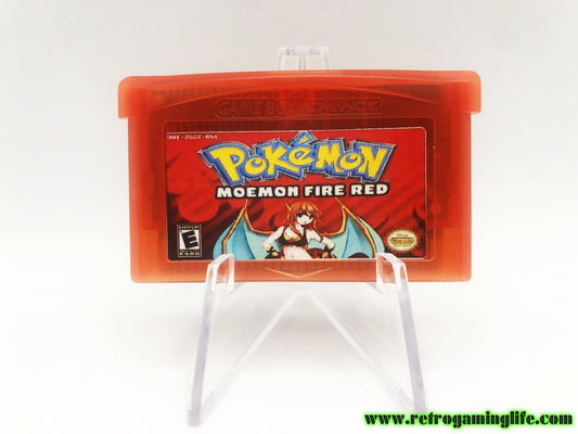Moemon Fire Red Gameboy Advance Game Cart Repro Active