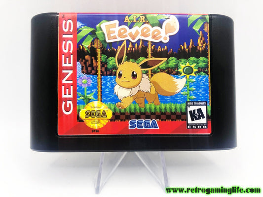 A.I.R. Eevee in Sonic the Hedgehog Sega Genesis Repro Game Cart