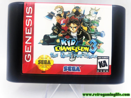 Kid Chameleon 3 The Final Marathon Sega Genesis Repro Game Cart