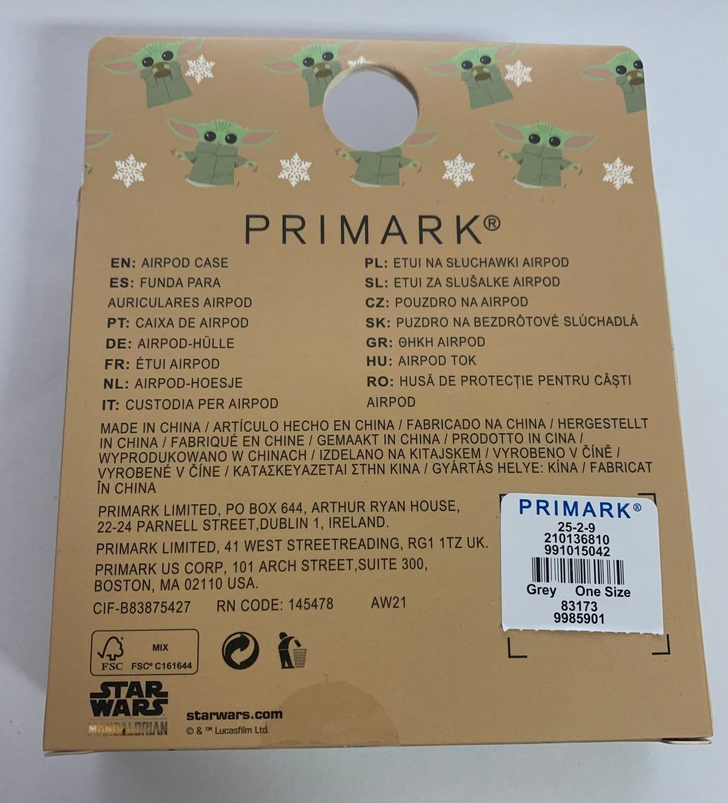 Star Wars Baby Yoda Mandalorian Airpod Case with Clip