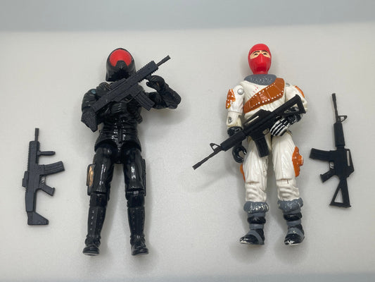 Vintage Hasbro GI Joe Rifle Gun Lot Set 4x 3.75” Action Figure Custom 1:18