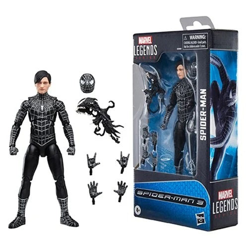 Spider-Man Marvel Legends Series Spider-Man 3 Symbiote Suit 6 Inch Action Figure