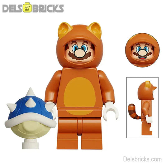 Tanooki Super Mario Lego Minifigures from Mario Brothers Movie