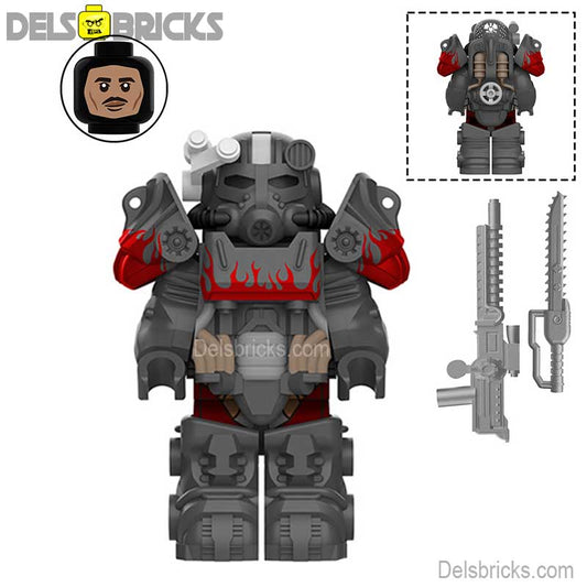 Fallout T60 Power Armor Lego Minifigures Custom video Game Toys 2-3