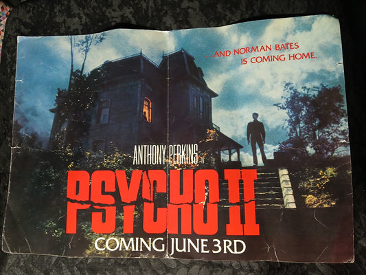 Psycho 2 (Horror)1983 Universal Studios Advertisement Poster.