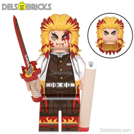Rengoku Kyoujurou Demon Anime Slayer Custom Lego Star Wars Minifigures Toys