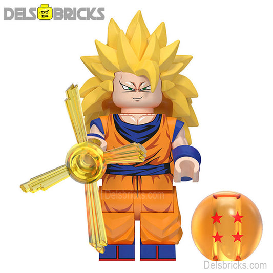 Goku Long Hair Dragon Ball Z Super Lego Minifigures Best Custom Anime Toys 1