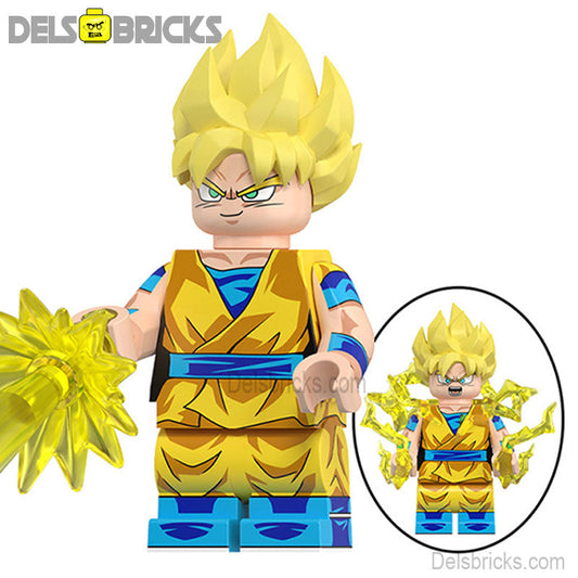 Son Goku Dragon Ball Z Super Lego Minifigures Best Custom Anime Toys Yellow
