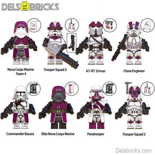 21st Nova corp Clone troopers Set of 8 Star Wars Minifigures