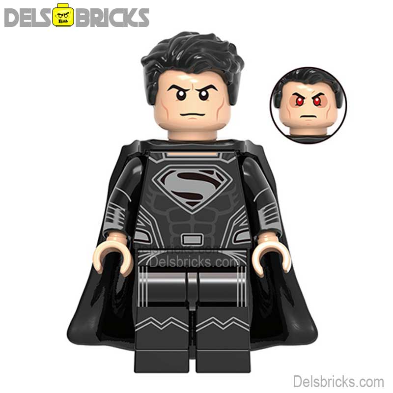 Superman Black Suit Justice League Lego Minifigures Custom Toys