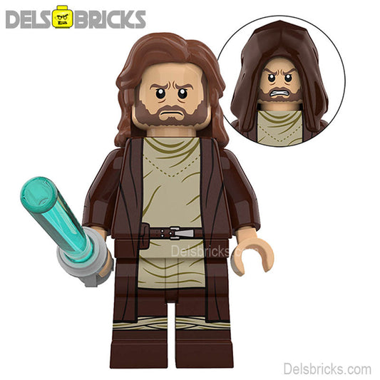 Obi Wan Kenobi with long hair Lego Star Wars Minifigures custom Toys